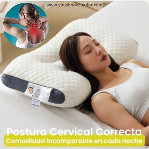 SUPER COMBO DUO DE ALMOHADAS ORTOPÉDICAS Relaja tu cuerpo y alivia la tensión al momento de dormir