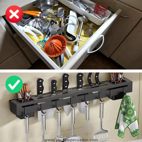 Soporte Organizador Inoxidable de utensilios de Cocina + PROMO X3 🎁