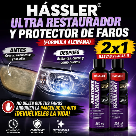 HÁSSLER® Ultra Restaurador y Protector de Faros (Fórmula Alemana) + PROMO 2X1