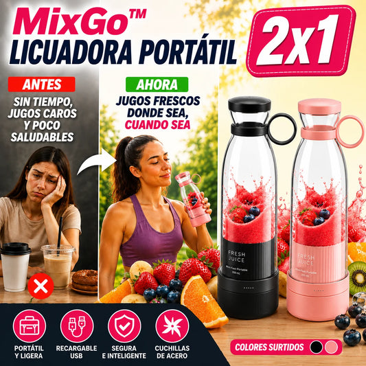MixGo™ Licuadora Portátil Inteligente + PROMO 2X1