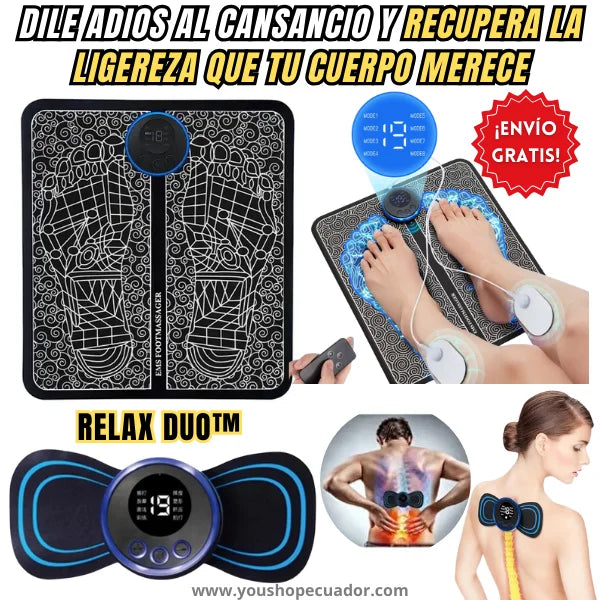 RELAX DUO™ Un alivio inmediato que abraza tu cuerpo y te devuelve paz en cada sesión.