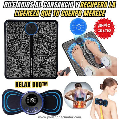 RELAX DUO™ Un alivio inmediato que abraza tu cuerpo y te devuelve paz en cada sesión.