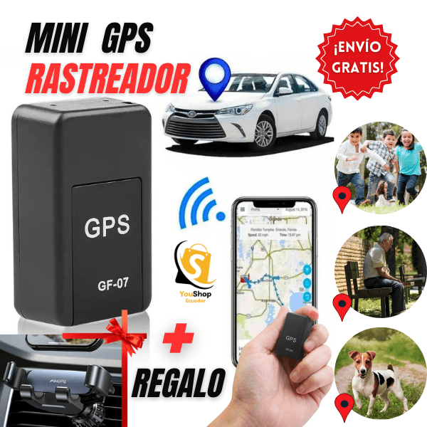 MINI GPS RASTREADOR + REGALO Soporte de celular para auto