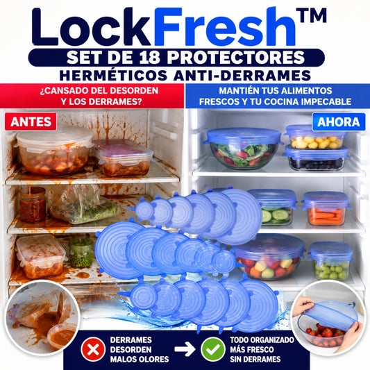 LockFresh™ Set de 18 Protectores Herméticos Anti-derrames