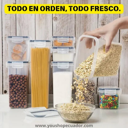 FoodKeep™ Set de 15 contenedores herméticos para alimentos frescos por más tiempo