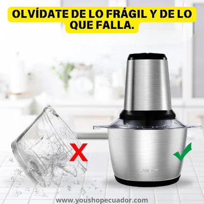 CortaMix™ Picadora eléctrica inoxidable (anti-olores y manchas) para carnes, verduras y granos