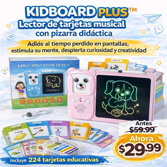 KIDBOARD PLUS™ Lector de tarjetas musical con pizarra didáctica