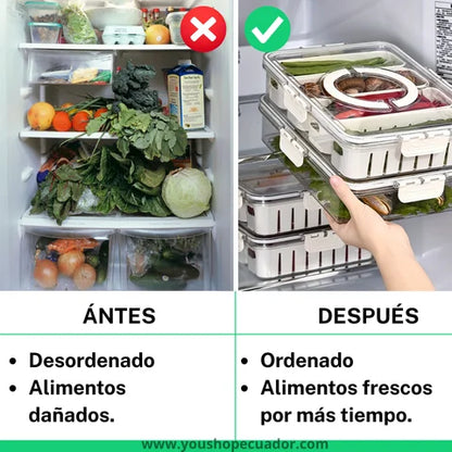 SUPER COMBO X2 (Organizador de frutas y vegetales + Organizador de snacks y especias)