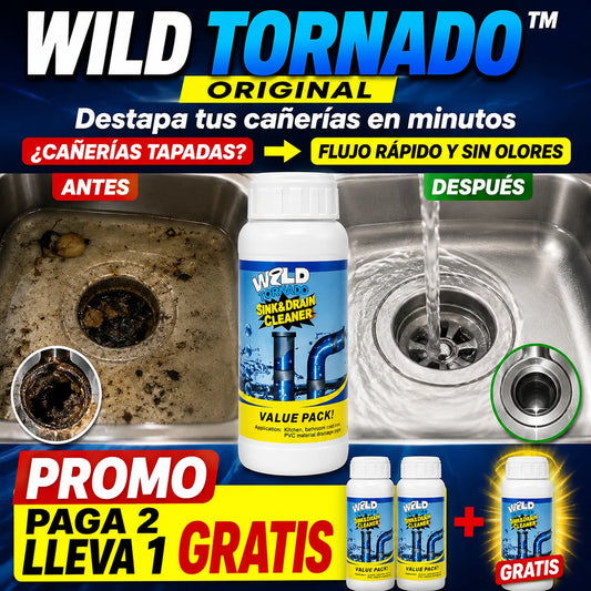 WILD TORNADO™ ORIGINAL Destapa tus cañerías en minutos + PROMO PAGA 2 LLEVA 1 GRATIS