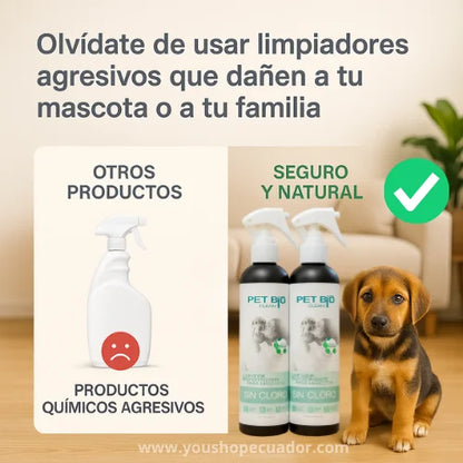 PET BIO CLEAN™ ORIGINAL Limpiador Desinfectante destructor de orina y malos olores + PROMO 2X1 🎁