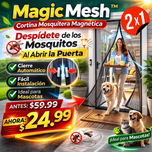 MagicMesh™ Cortina Mosquitera Magnética + PROMO 2X1