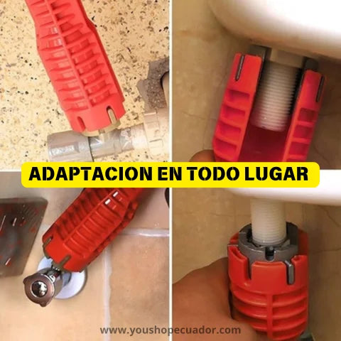 GripFlex™ Llave Universal para ajuste de grifos con fugas y adaptaciones imposibles