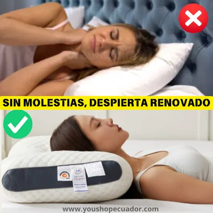SUPER COMBO DUO DE ALMOHADAS ORTOPÉDICAS Relaja tu cuerpo y alivia la tensión al momento de dormir