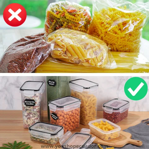 FoodKeep™ Set de 15 contenedores herméticos para alimentos frescos por más tiempo