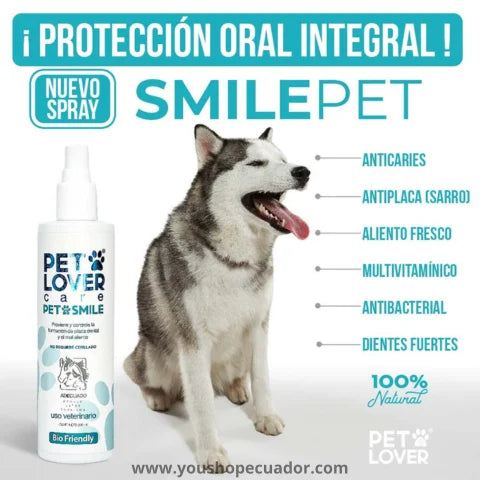 SMILEPET™ Spray bioamigable de ultra protección dental y mal aliento en mascotas + PROMO 2X1 🎁