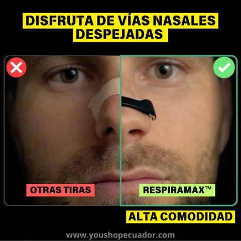 RESPIRAMAX™ Kit 4 dilatador nasal + 30 parches magnéticos para una respiración sin obstáculos