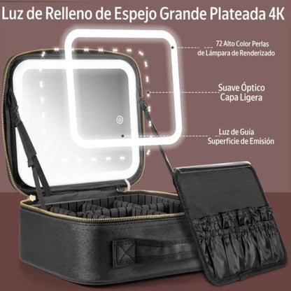 COSMETIKLUX™ Organizador de maquillaje con luz y espejo ¡MAQUILLAJE PERFECTO! 💄