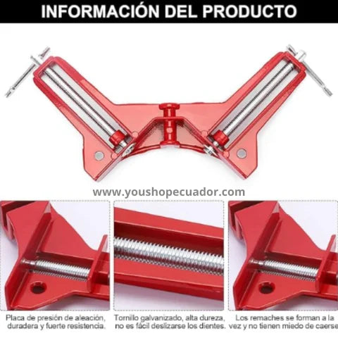 PrensPack™ 4 Prensas Esquineras ajustables para proyectos de calidad en carpintería