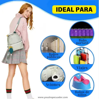 Caja de 50 cubiertas protectoras de inodoro para un baño libre de infecciones