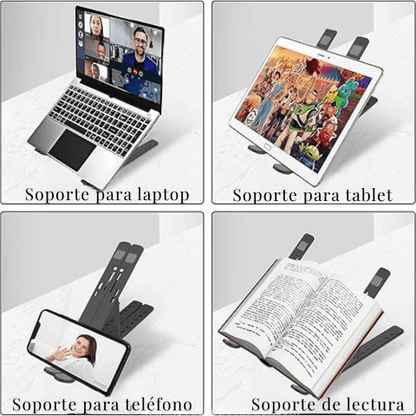 AlumiStand™ Soporte ergonómico de aluminio que mantiene tu laptop fresca