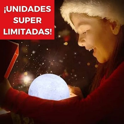 Lámpara Lunar 3D con Humidificador + Base de madera + 12 Esencias + Envío Gratis