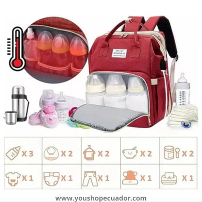 BabyKit™ Mochila pañalera 3 en 1 para moverte sin complicaciones