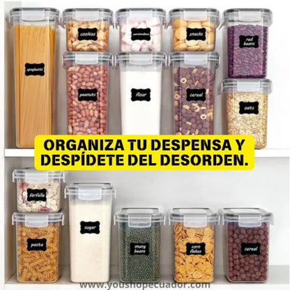 FoodKeep™ Set de 15 contenedores herméticos para alimentos frescos por más tiempo