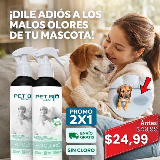 PET BIO CLEAN™ ORIGINAL Limpiador Desinfectante destructor de orina y malos olores + PROMO 2X1 🎁