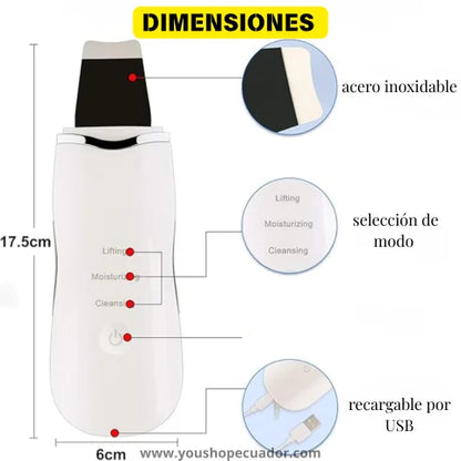 SKINFINITY® LIMPIADOR FACIAL ULTRASÓNICO para una limpieza profunda y piel radiante