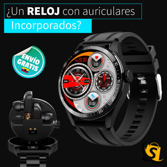 SMARTWATCH 2 EN 1 GT DE MOBULAA + AUDIFONOS PREMIUM + ENVÍO GRATIS