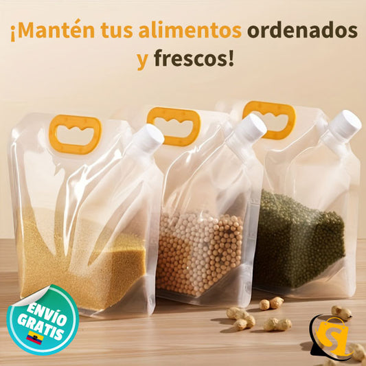 3 Bolsas Herméticas de almacenamiento a prueba de humedad + ENVÍO GRATIS