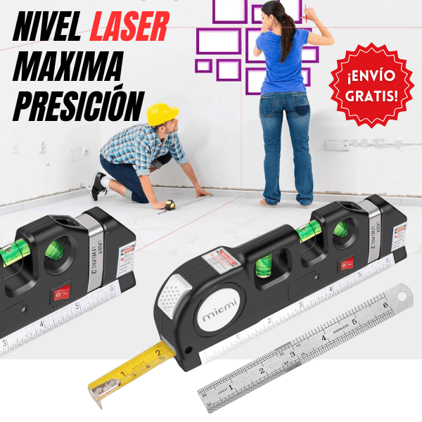 NIVEL LASER FLEXÓMETRO MÁXIMA PRECISIÓN + ENVÍO GRATIS