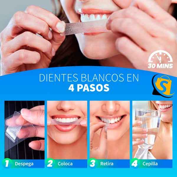 STRIPS Blanqueador 3D White Bandas de Blanqueamiento Dental PROMOCIÓN 2X1