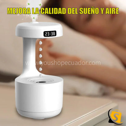 Humidificador Anti Gravedad Gotas de Agua/Anti Estrés + Obsequio 12 esencias