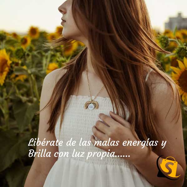 🌻NUEVO COLLAR GIRASOL TIPO MEDALLÓN ANTI-ESTRÉS + ENVÍO GRATIS