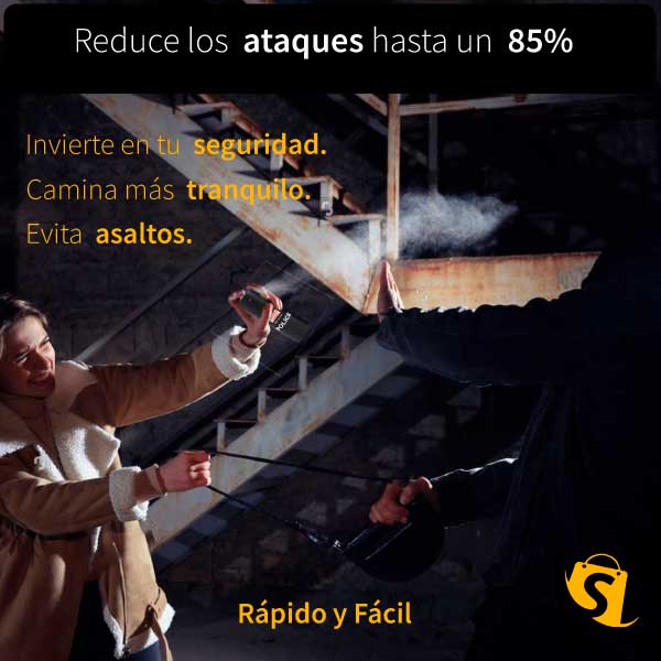 Spray GAS PIMIENTA MÁXIMA SEGURIDAD + ENVÍO GRATIS