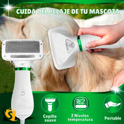 Cepillo Secador Antiestrés 2 en 1 para Mascotas ENVÍO GRATIS