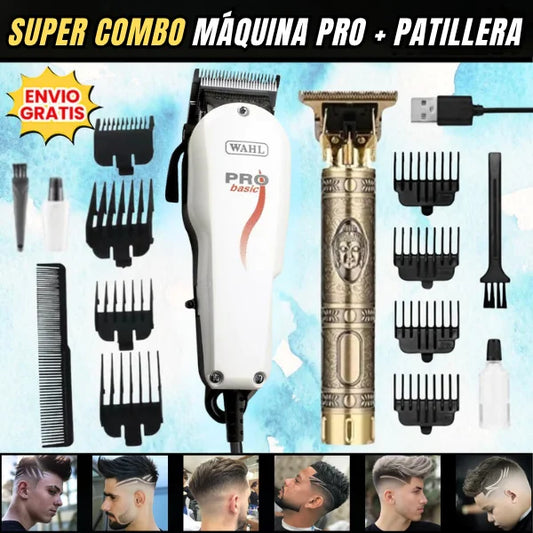 SUPER COMBO MÁQUINA CORTADORA PRO + PATILLERA INALÁMBRICA + ENVÍO GRATIS