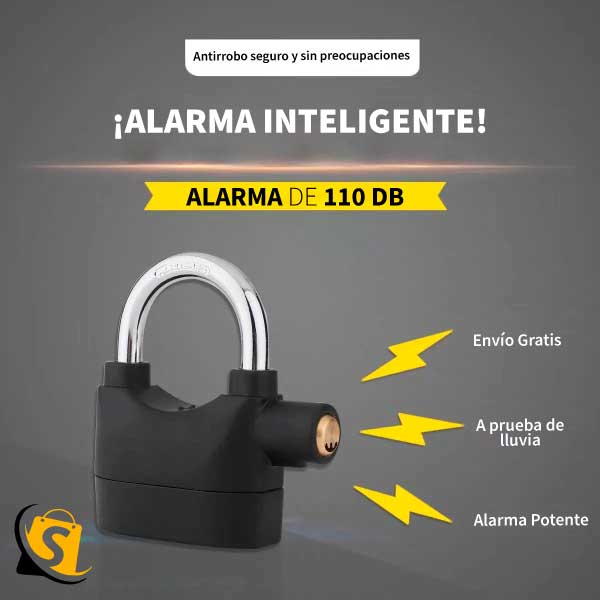 NUEVO CANDADO ALARMA ANTIRROBO + ENVÍO GRATIS