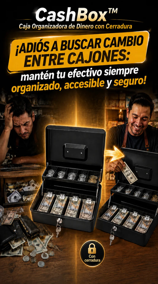 CashBox™ Caja Organizadora de Dinero con Cerradura