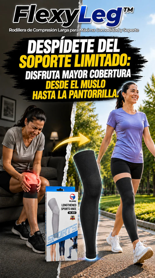 FlexyLeg™ Rodillera de Compresión Larga para Máxima Comodidad y Soporte