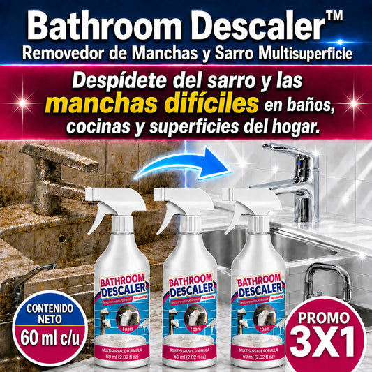 Bathroom Descaler™ Removedor de Manchas y Sarro Multisuperficie + PROMO 3X1
