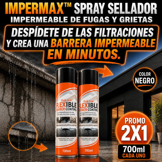 IMPERMAX™ Spray sellador impermeable de fugas y grietas + PROMO 2X1