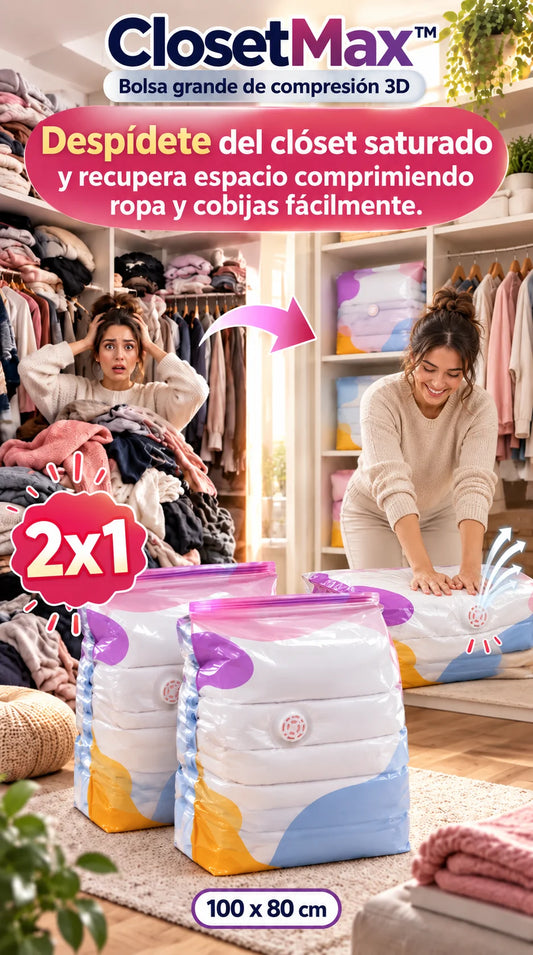 ClosetMax™ Bolsa grande de compresión 3D + PROMO 2X1