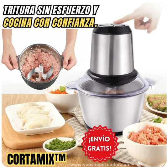 CortaMix™ Picadora eléctrica inoxidable (anti-olores y manchas) para carnes, verduras y granos