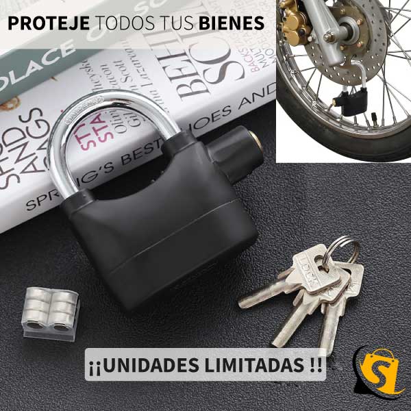 NUEVO CANDADO ALARMA ANTIRROBO + ENVÍO GRATIS