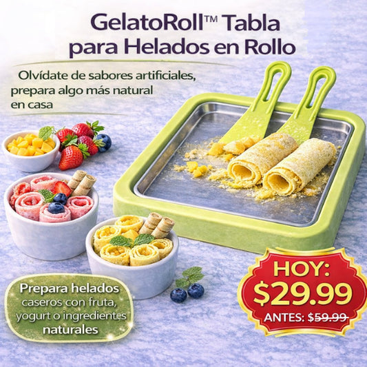 GelatoRoll™ Tabla Heladera para Helados en Rollo