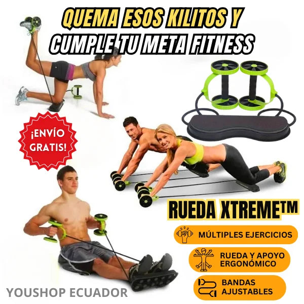 RUEDA XTREME Rueda multiejercicios quemador de calorías + Guía de ejercicios🎁