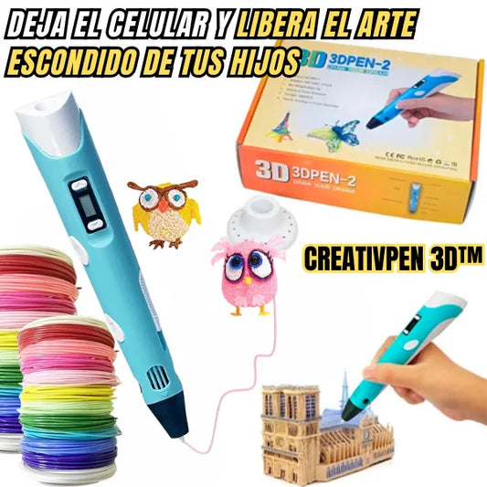 KIT CREATIVPEN 3D™ Da vida a cada dibujo y potencia la imaginación de tus hijos