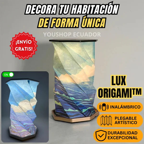 LUX ORIGAMI Lámpara plegable decoración única y artística